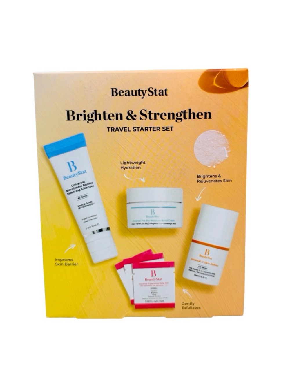 BeautyStat Brighten & Strengthen Travel Starter Set - 4 Products